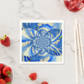 白エレガント蘭の水絵を描色 スタンダードカクテルナプキン (インサイチュ)