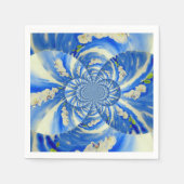 白エレガント蘭の水絵を描色 スタンダードカクテルナプキン (正面)