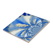 白エレガント蘭の水絵を描色 タイル (側面)