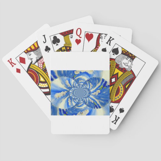 白エレガント蘭の水絵を描色 トランプ (裏面)