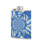 白エレガント蘭の水絵を描色 フラスク (左)