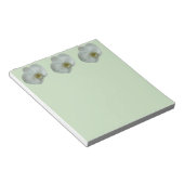 白エレガント蘭の花植物学 ノートパッド (アングル)