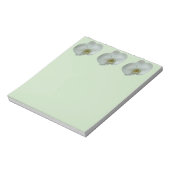 白エレガント蘭の花植物学 ノートパッド (回転)