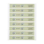 白エレガント蘭の花植物学 ラップアラウンドラベル (シート)