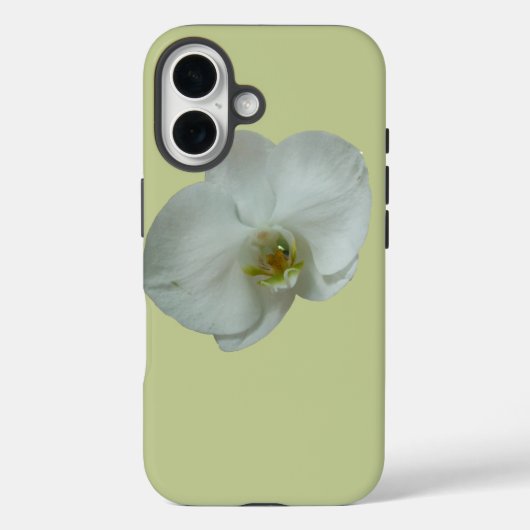 白エレガント蘭の花植物学 Case-Mate iPhoneケース (裏面)