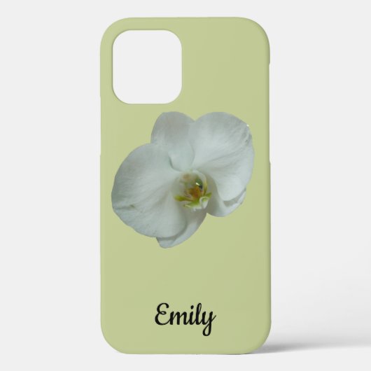 白エレガント蘭の花植物学 Case-Mate iPhoneケース (裏面)