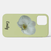 白エレガント蘭の花植物学 Case-Mate iPhoneケース (裏面 (横))
