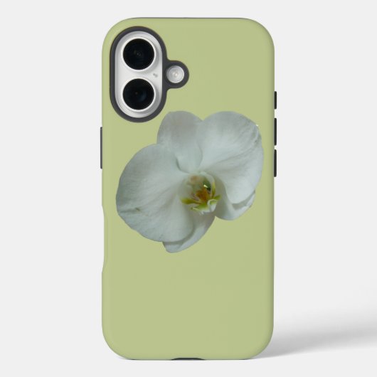 白エレガント蘭の花植物学 Case-Mate iPhoneケース (裏面)