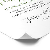 白エレガント蘭の詰ま結婚らない式 ポスター (角)