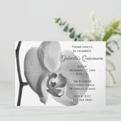 白エレガント蘭キンセアニェラパーティー 招待状 (スタンド正面)