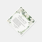 白エレガント蘭ボヘミアンおもしろいファクト結婚ズ スタンダードカクテルナプキン (角)