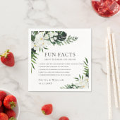 白エレガント蘭ボヘミアンおもしろいファクト結婚ズ スタンダードカクテルナプキン (インサイチュ)