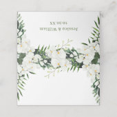 白エレガント蘭ボヘミアンフローラのプ結婚ラック プレイスカード (外部開封)