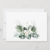 白エレガント蘭ボヘミアン発表カード 案内状 (裏面)