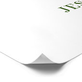 白エレガント蘭ボヘミ結婚アン歓迎サイン ポスター (角)