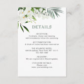 白エレガント蘭ボヘミ結婚アン詳細 エンクロージャーカード (正面)