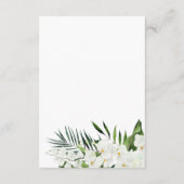 白エレガント蘭ボヘミ結婚アン詳細 エンクロージャーカード (裏面)