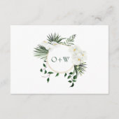 白エレガント蘭ボヘミ結婚アン詳細 エンクロージャーカード (裏面)