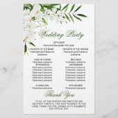 白エレガント蘭ボー結婚ホ式プログラム (裏面)