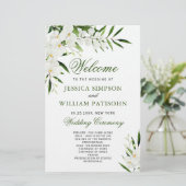 白エレガント蘭ボー結婚ホ式プログラム (スタンド正面)