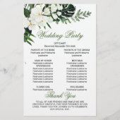 白エレガント蘭ボー結婚ホ式プログラム (裏面)