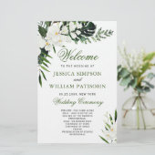 白エレガント蘭ボー結婚ホ式プログラム (スタンド正面)