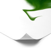 白エレガント蘭絵画の熱帯フローラ ポスター (角)