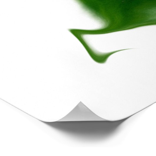 白エレガント蘭絵画の熱帯フローラ ポスター (角)