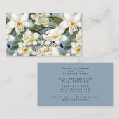 白エレガント蘭 名刺 (正面/裏面)