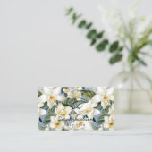 白エレガント蘭 名刺 (スタンド正面)