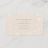 白エレガント貝類ベージュパターン 名刺 (裏面)