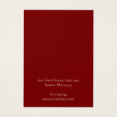 白エレガント赤イヤリングミニマルディスプレイカード (裏面)