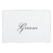 白エレガント郎新婦のピロー結婚ケース 枕カバー (正面右)