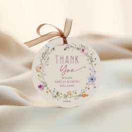 白エレガント野草赤ちゃんシャワーありがとう フェイバータグ