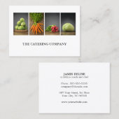 白エレガント野菜ケータリング 名刺 (正面/裏面)