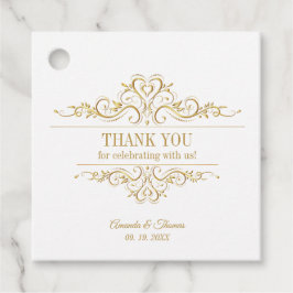 白エレガント金の結婚枠 フェイバータグ