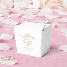 白エレガント金の結婚枠 フェイバーボックス