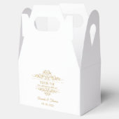 白エレガント金の結婚枠 フェイバーボックス (オープン)