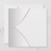 白エレガント金ゴールドクロス《キリスト教》洗礼式や命名式 招待状 (裏面)