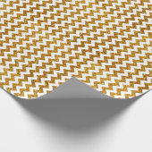 白エレガント金ゴールドグリッターシボストライプロン ラッピングペーパー (角)