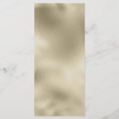 白エレガント金ゴールドグレー大理石フローラ結婚のメニュー プログラム (裏面)