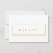 白エレガント金ゴールドサロン美しい贈与証 (正面)