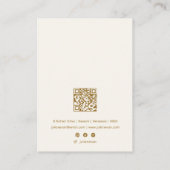 白エレガント金ゴールドジュエリーイヤリングディスプレイ 名刺 (裏面)