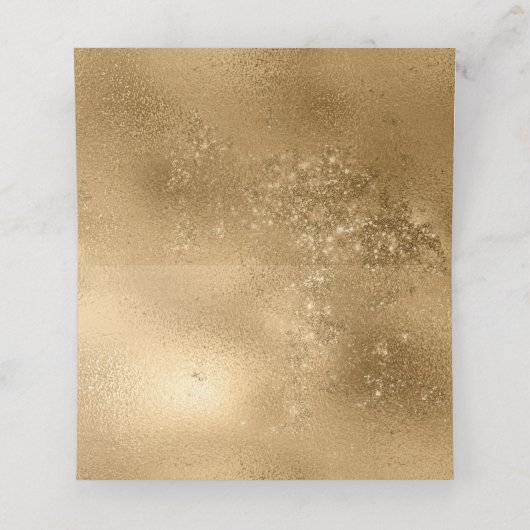 白エレガント金ゴールドスフェイクスターのメリークリスマス プレイスカード (内部開封)