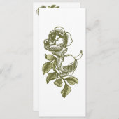 白エレガント金ゴールドバラカスタムウェディング招待状 招待状 (正面/裏面)