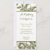 白エレガント金ゴールドバラカスタムパーティの招待状 招待状 (裏面)