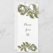 白エレガント金ゴールドバラカスタムパーティの招待状 招待状 (正面)