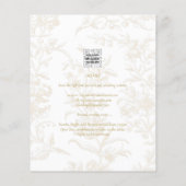 白エレガント金ゴールドパタモダンーン結婚 (裏面)