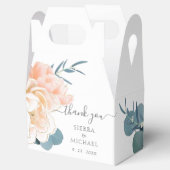 白エレガント金ゴールドピーチクリームフローラ結婚ズ フェイバーボックス (オープン)