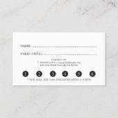 白エレガント金ゴールドフェイクシザーロイヤリティカード ロイヤリティカード (裏面)